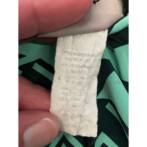 Marianne Tank Top Womens Large Green Black Aztec Geometric Sleeveless Blouse - Picture 6 of 6